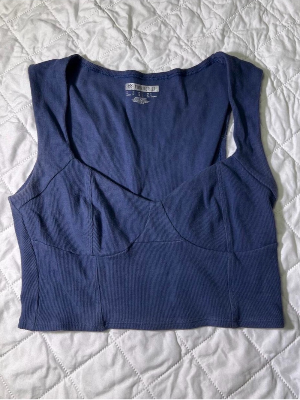 Forever 21 navy blue crop top
